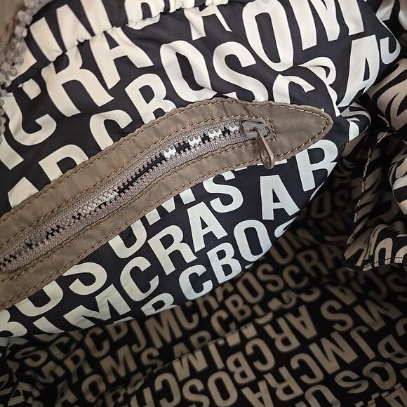 Marc By Marc Jacobs Taupe Green Nylon Quilted Tote Bag Shopper Purse Gym Slouchy - Picture 15 of 15